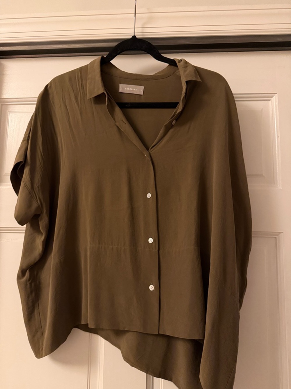 Everlane Olive Relaxed Button-Down Shirt